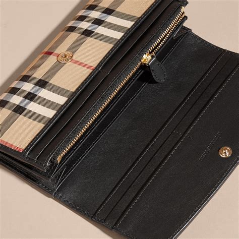 burberry check continental wallet|leather Burberry wallet.